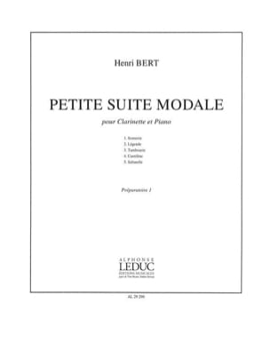 Petite suite modale Henri Bert Partition Clarinette