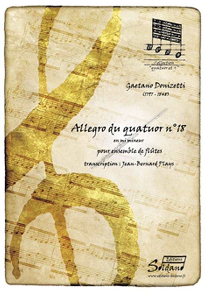 Allegro Du Quatuor N°18 En Mi Mineur - DONIZETTI - Partition