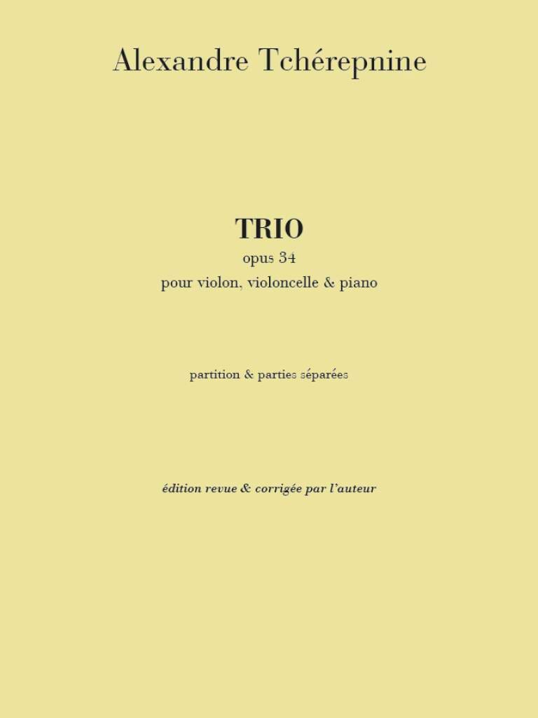 Trio op. 34 - Parties Alexandre Tcherepnine Partition Trios