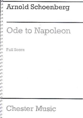 Ode To Napoleon Op. 41 SCHOENBERG Partition Grand format