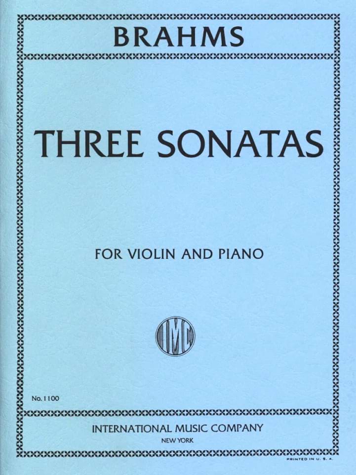 3 Sonates - Violon BRAHMS Partition Violon