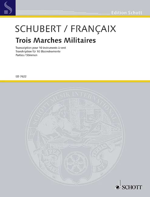 3 Marches Militaires 1987 - Dixtuor Vents SCHUBERT Partition Sextuors