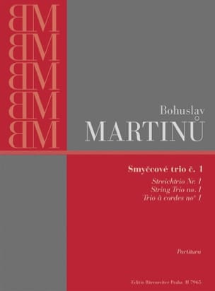 Trio à cordes n° 1 - Partitura MARTINU Partition Grand format