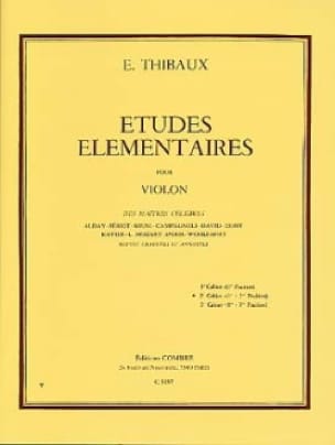 Etudes Elémentaires Volume 2 E. Thibaux Partition Violon