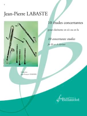 10 Etudes Concertantes Jean-Pierre Labaste Partition Clarinette