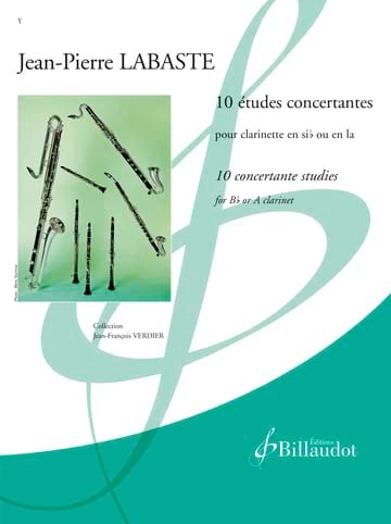 10 Etudes Concertantes Jean-Pierre Labaste Partition Clarinette