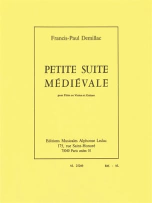 Petite suite médiévale Francis-Paul Demillac Partition Duos