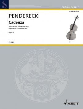 Cadenza (Violoncelle) PENDERECKI Partition Violoncelle