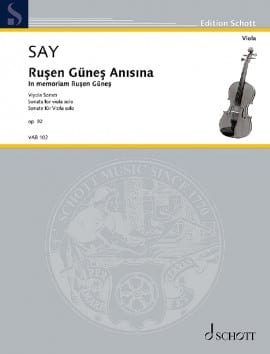 Feuillez l'ouvrage Rusen Günes Anisina, op. 92 - Fazil Say - Partition - Alto