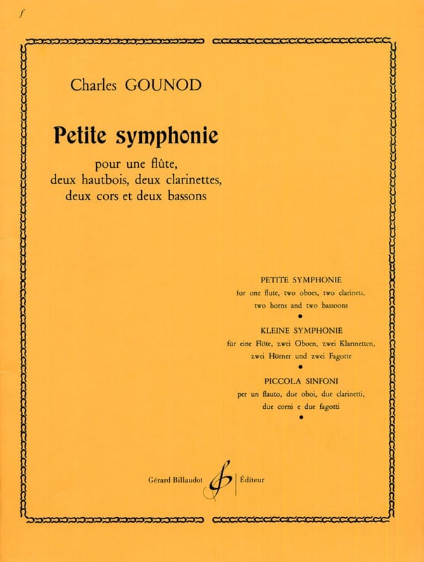 Petite Symphonie Sib M. - Nonette A Vents Parties GOUNOD Partition