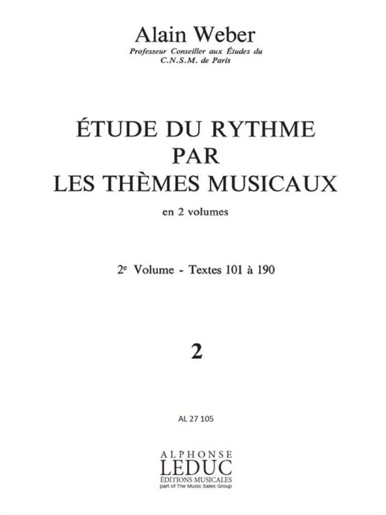 Etude du Rythme par les thèmes - Volume 2 - Alain Weber - Partition