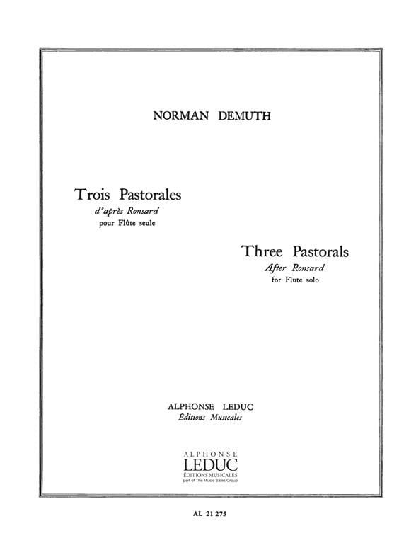 3 Pastorales - Norman Demuth - Partition - Flûte traversière