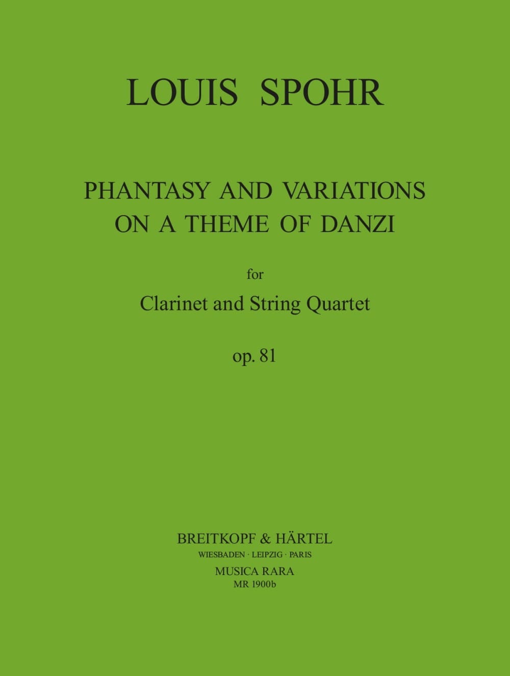 Fantasia and Variations op. 81 - Clarinet String quartet - SPOHR