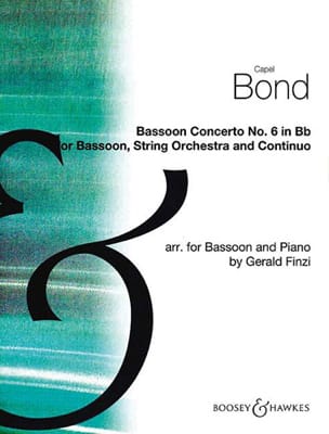 Concerto pour Basson n° 6 en Sib Maj. Capel Bond Partition Basson