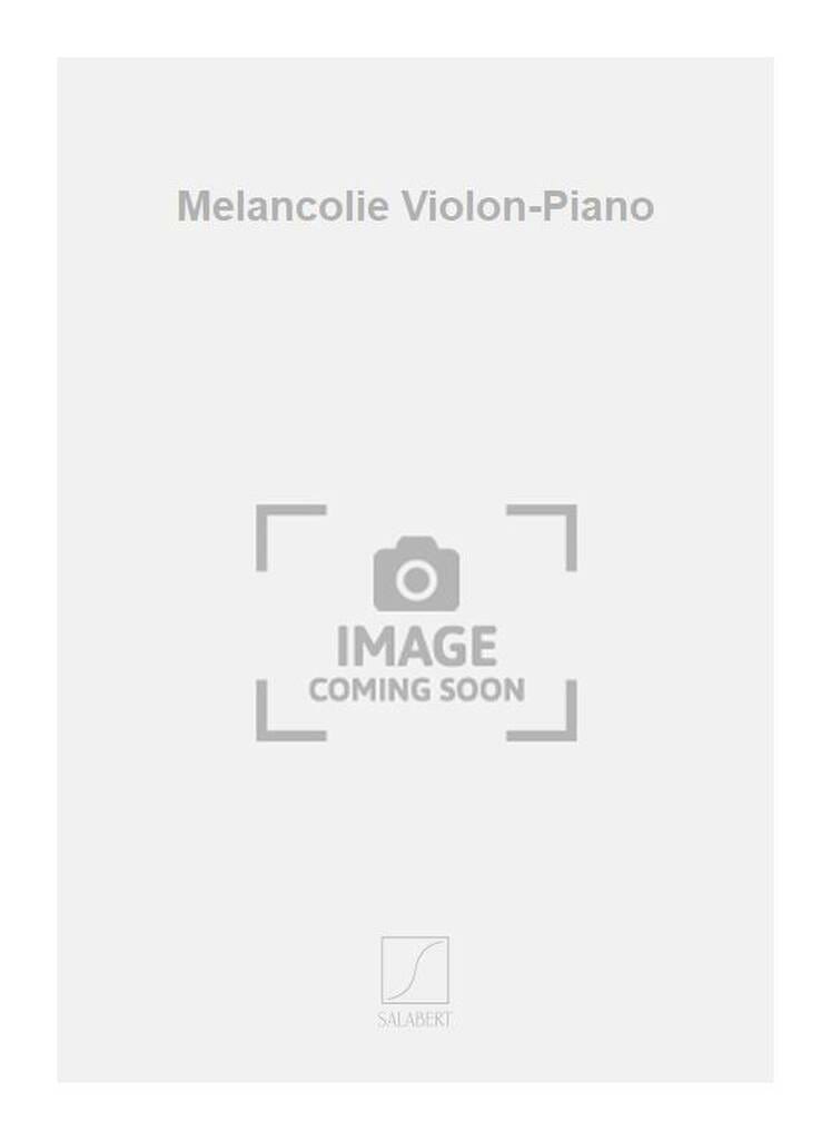 Mélancolie Eric Tanguy Partition Violon