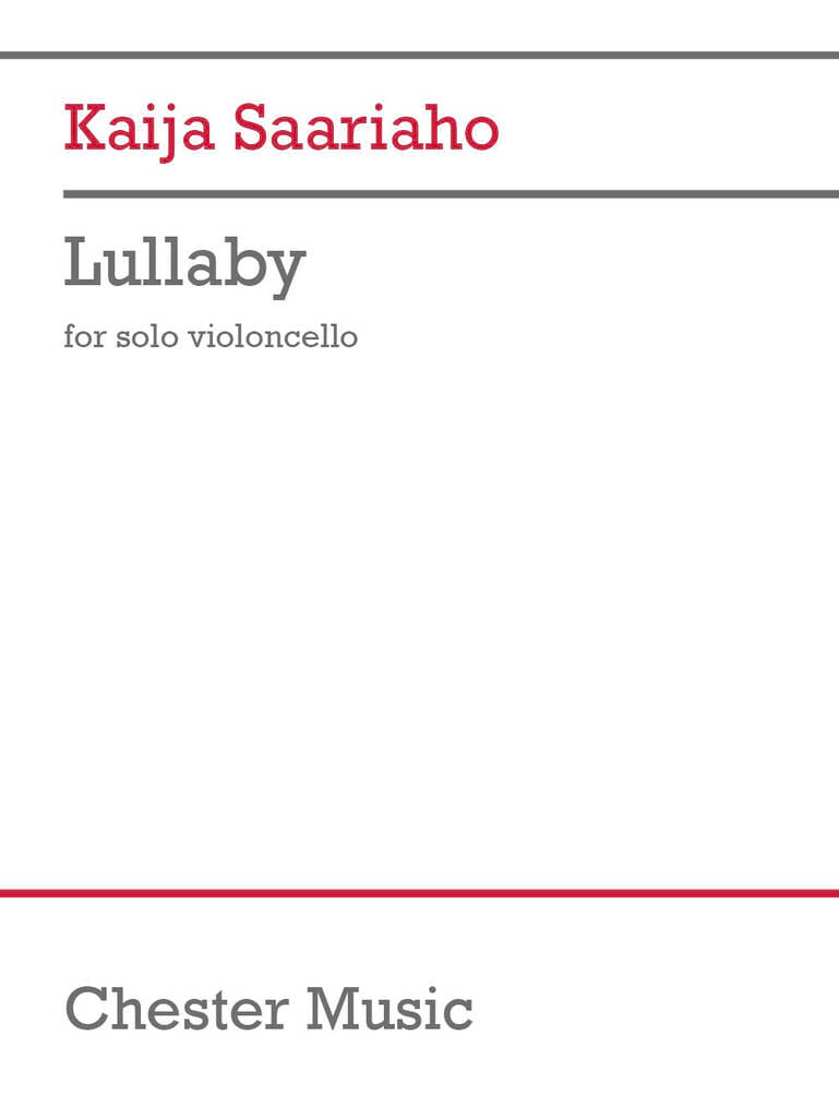 Lullaby Saariaho Kaija Partition Violoncelle