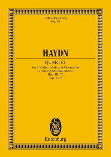 Streich-Quartett g-moll op. 74 n° 3 HAYDN Partition Petit format