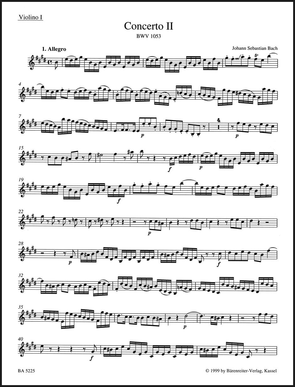 Concerto for Harpsichord and Strings no. 2 in E major BWV 1053 - BACH