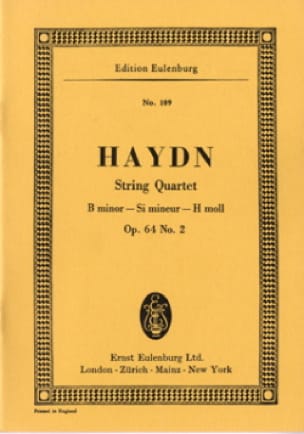 Streich-Quartett h-moll op. 64 n° 2 HAYDN Partition Petit format