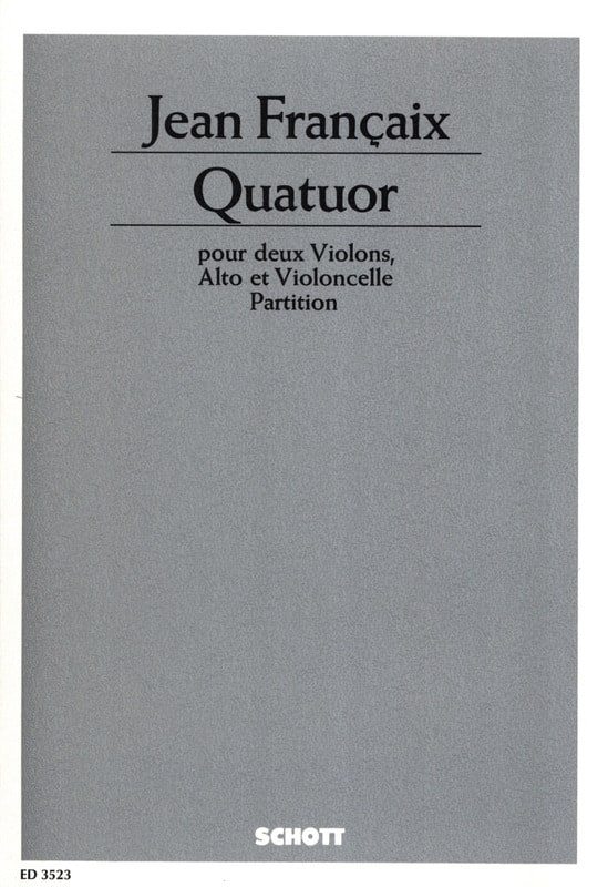 Quatuor - Score FRANÇAIX Partition Grand format