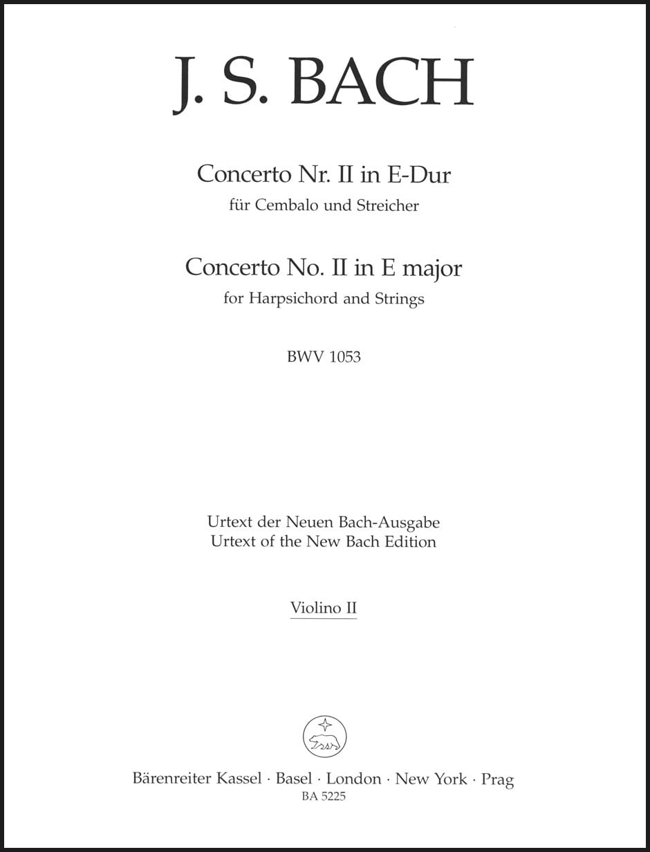 Concerto for Harpsichord and Strings no. 2 in E major BWV 1053 - BACH