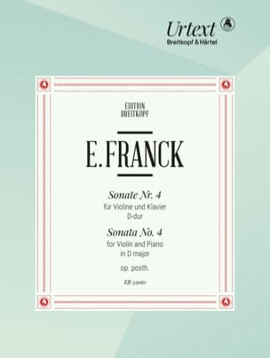 Sonate n° 4 - Violon et piano Eduard Franck Partition Violon