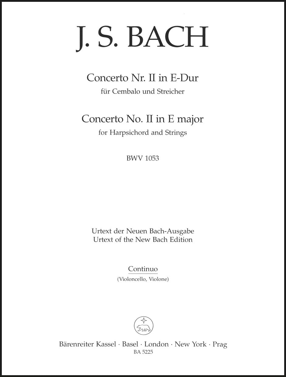 Concerto for Harpsichord and Strings no. 2 in E major BWV 1053 - BACH