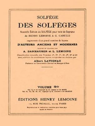 Volume 3G - S/A - Solfège des Solfèges Lavignac Partition Solfèges