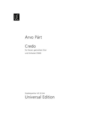 Credo - Partitur PÄRT Partition Grand format
