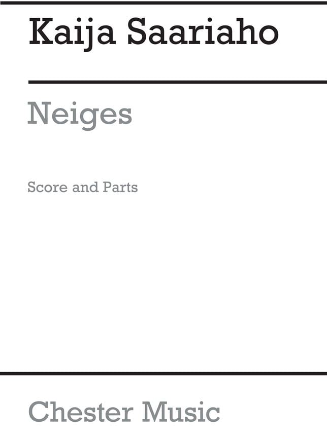 Neiges For Eight Cellos Saariaho Kaija Partition