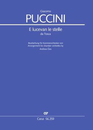E lucevan le stelle PUCCINI Partition Musique de chambre vocale
