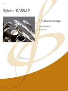 3 Gâteaux orange - Sylvain Kassap - Partition - Clarinette