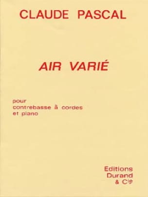 Air varié Claude Pascal Partition Contrebasse