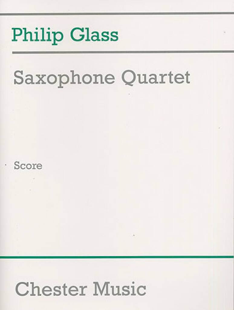 Saxophone Quartet - Score GLASS Partition Grand format