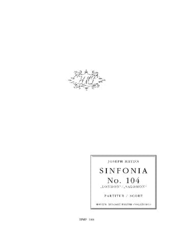 Symphonie N°104 HAYDN Partition Grand format