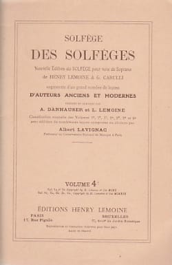 Volume 4b - S/A - Solfège des Solfèges - Lavignac Albert - Partition