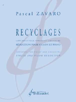 Recyclages Pascal Zavaro Partition Violon