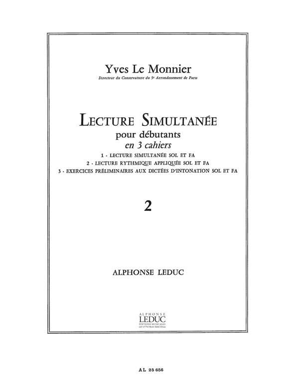 Lecture Simultanée - Volume 2 Monnier Yves Le Partition Solfèges