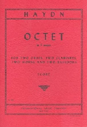 Octet in F major - Score HAYDN Partition Petit format