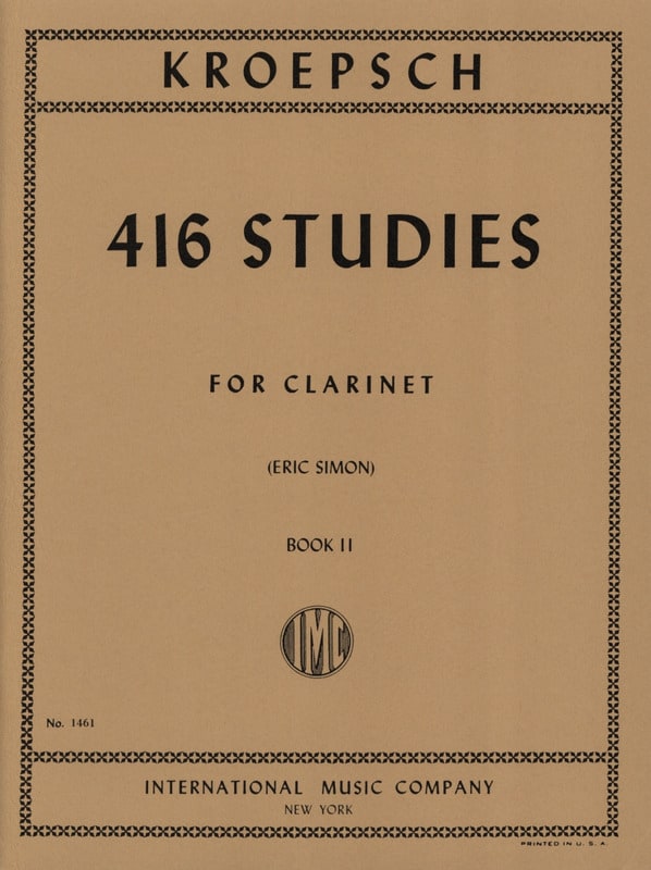 416 Studies - Volume 2 - Fritz Kroepsch - Partition - Clarinette