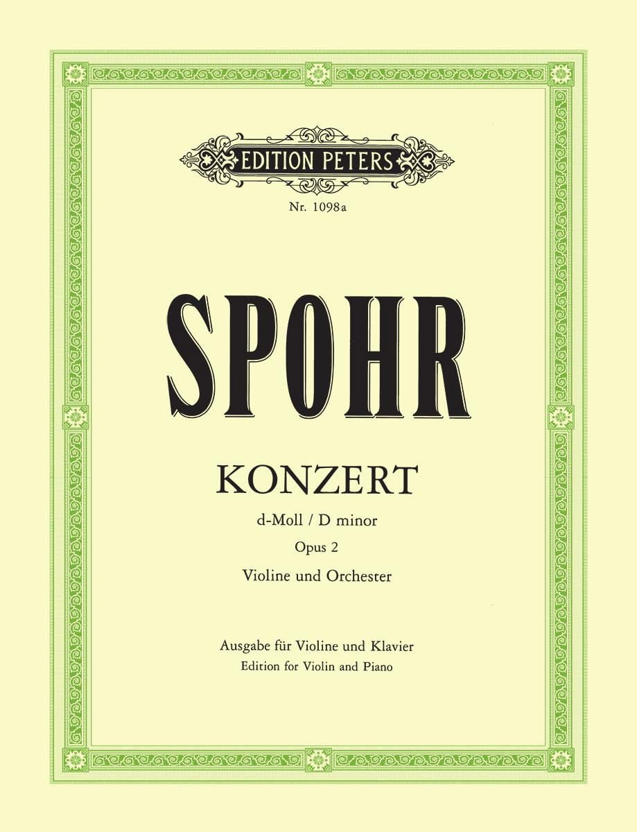 Concerto Violon n° 2 ré mineur op. 2 SPOHR Partition Violon