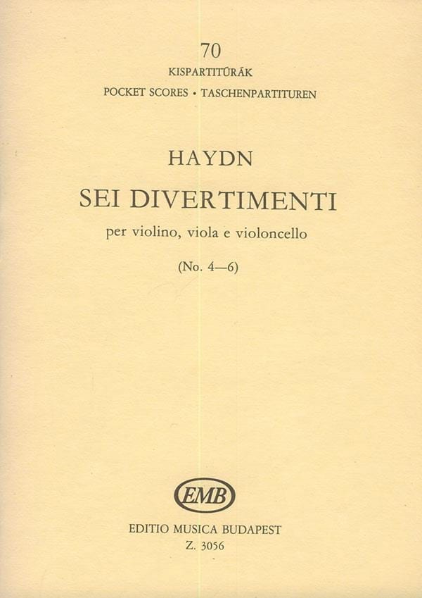 Sei Divertimenti - Volume 2 n° 4-6 - Partitur - HAYDN - Partition