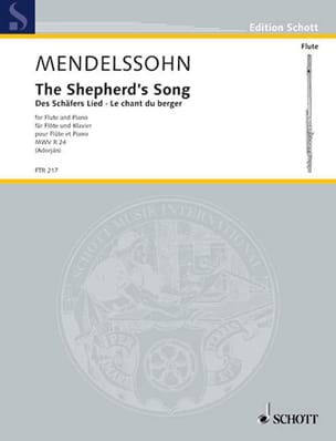 Le Chant du Berger Mwv R 24 MENDELSSOHN Partition Flûte traversière