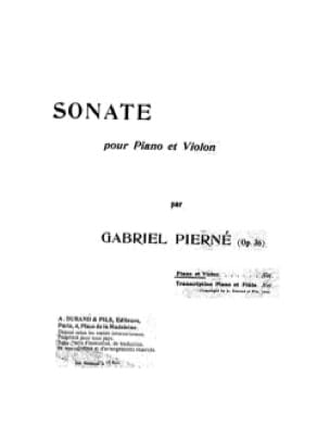 Sonate op. 36 - PIERNE - Partition - Violon