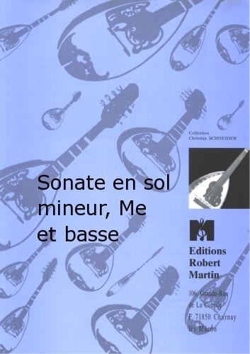 Sonate en sol mineur Anonyme Partition