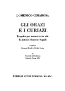 Gli Orazi e i Curiazi - Facsimile CIMAROSA Partition Grand format