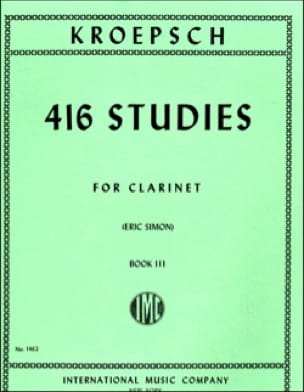 416 Studies - Volume 3 Fritz Kroepsch Partition Clarinette