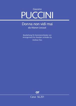 Donna non vidi mai PUCCINI Partition Musique de chambre vocale