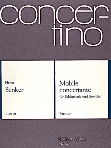 Mobile concertante - für Schlagwerk u. Streicher - Heinz Benker