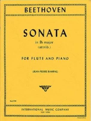 Sonata in Bb major - Flute piano BEETHOVEN Partition Flûte traversière